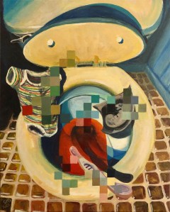 Censored 16 x 20 inches Acrylic on canvas Sarah Swann 2022