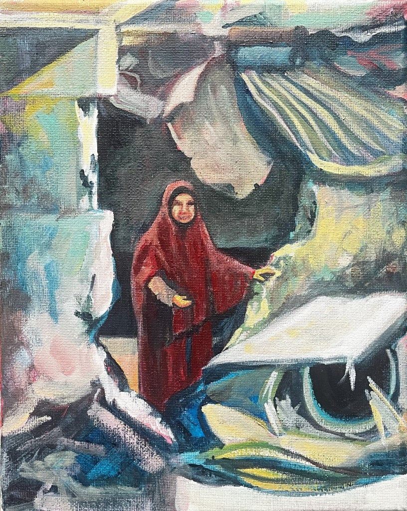 From Our Home to Yours Acrylic painting on stretched canvas 8 x 10 inches 2023