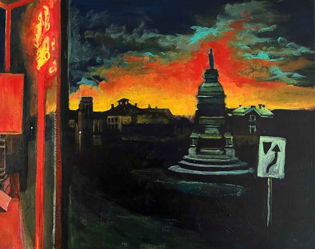 Neon Sunset, by Sarah Swann
Acrylic on canvas
16 x 20 inches
2025